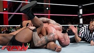 Big E Langston vs Randy Orton  WWE App Vote Match Raw Nov 4 2013 [upl. by Mart197]