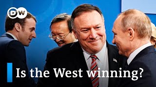 Pompeo Macron present opposing visions at MSC 2020  DW News [upl. by Onimixam]