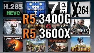 Ryzen 5 3400G vs Ryzen 5 3600X Benchmarks  Test Review  Comparison  Gaming  13 Tests [upl. by Amata]