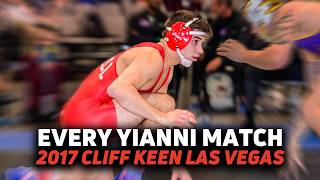 Every Yianni Diakomihalis Match From 2017 Cliff Keen Las Vegas [upl. by Nerdna550]