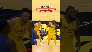 This LeBron amp Steph moment in the 2021 AllStar Game 🤣 via warriors [upl. by Eivla]