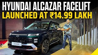 Hyundai Alcazar Facelift Walkaround  Price starts at ₹1499 Lakh  Features Changes Times Drive [upl. by Dennard992]