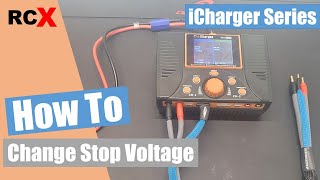 Changing the Stop Voltage on a iCharger Duo [upl. by Anastasius]