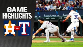 Astros vs Rangers Game Highlights 4524  MLB Highlights [upl. by Aneeras749]