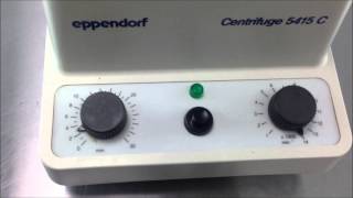 Eppendorf 5415C Centrifuge [upl. by Cirri]