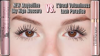 NEW MAYBELLINE SKY HIGH MASCARA VS LOREAL VOLUMINOUS LASH PARADISE  BEST DRUGSTORE MASCARA 2020 [upl. by Meluhs]