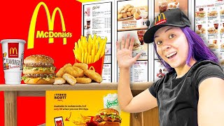 I BUILD OUR OWN MCDONALD’S AT HOME  JUNE OPENED A REAL MC DONALD’S IN HER HOUSE BY SWEEDEE [upl. by Ezar]