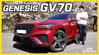 2022 Genesis GV70 Review  060 times Handling [upl. by Fredkin]