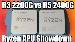 Ryzen 3 2200G vs Ryzen 5 2400G Showdown  Overclocked Value Comparison [upl. by Ala125]