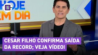 César Filho confirma que pediu demissão da Record TV assista momento [upl. by Aicissej]