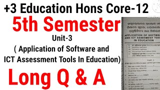 3 Education Hons Core125th SemesterUnit3Long Question with Answerquestionanswer [upl. by Aliber]