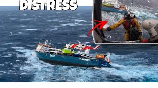 MV EEMSLIFT HENDRIKA IN DISTRESSRESCUE OPERATION ACTUAL FOOTAGE CREW JUMP OVERBOARD [upl. by Oniskey]