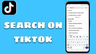 How To Search On Tiktok 2024 [upl. by Collar]