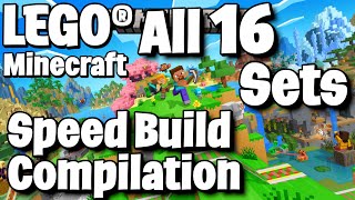 All 16 LEGO® Minecraft Sets that released in 2024 speed build compilation [upl. by Glavin]