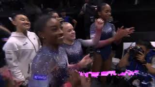 Simone Joscelyn and Cecile congratulate Melanie De Jesus Dos Santos after winning Team Bronze [upl. by Kata724]