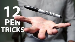 12 VISUAL Pen Tricks Anyone Can Do  Revealed [upl. by Teriann627]