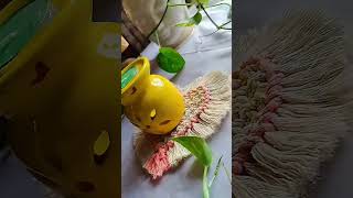 Macrames Heart shaped tea coaster ☕ youtubeshorts trending art [upl. by Ilesara]