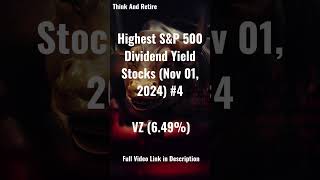 4  Top High Yield SampP 500 Dividend Stock shorts [upl. by Carita]