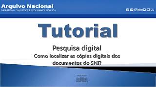 Tutorial do SIAN  Pesquisa Digital 20 [upl. by Rodolph]