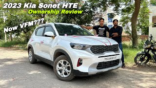 Kia Sonet HTE Petrol 2023 BS62 Owner Review ❌ सच मैं ऐसा है क्या Sonet Base Model 2023 [upl. by Halyhs]