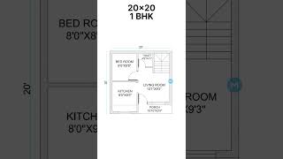 20x20 home plan design [upl. by Casilda]