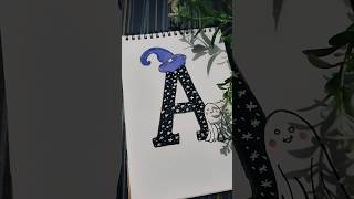 A letter design 🥰art drawing youtube painting [upl. by Keelby]