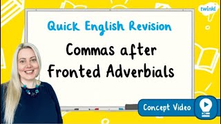 How Do You Use Commas after a Fronted Adverbial  KS2 English Concept for Kids [upl. by Earahc120]