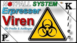 VirenTrojaner Würmer entfernen ☣️ Er legt eine 📀 ein und weg ☣️ dank Notfall System [upl. by Sherburne]