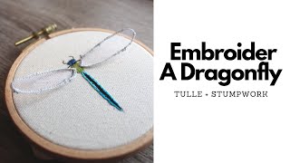 Dragonfly Embroidery Tutorial STITCH ALONG [upl. by Malissa]