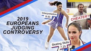 2019 EUROPEANS JUDGING CONTROVERSY  Alina Zagitova Алина Загитова Sofia Samudurova [upl. by Doughty]