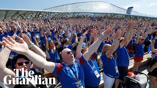 Iceland fans practise synchronised thunderclap ahead of Argentina match [upl. by Thier]