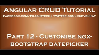 Customise ngx bootstrap datepicker [upl. by Ahsenot463]