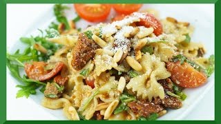 Nudelsalat mediterran mit getrockneten Tomaten und Parmesan Rezept KatisWeltTV [upl. by Baerman]