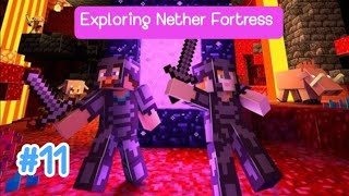 Exploring Nether Fortress In minecraft pe [upl. by Caffrey]