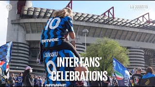 INTER FANS CELEBRATIONS  I M SCUDETTO  We are the 2021 Serie A champions 🎉⚫🔵🇮🇹 SUB ITA [upl. by Florry]