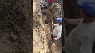 Extraction process of pile foundation soil [upl. by Nylorac]