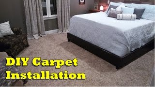 How to Install Carpet  OurHouse DIY [upl. by Hsetih]