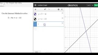 Intersect Method Using Desmos [upl. by Notlef]