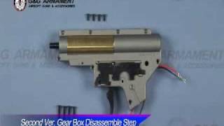 Airsoft Gun AEG V2 Gear Box Mech Box Dismantle Take Down by AirSplat [upl. by Amo628]