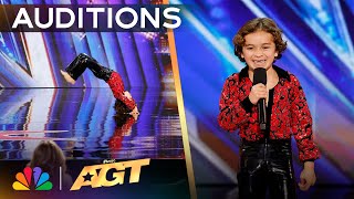 8YearOld Boss Baby Brodys Dance Moves SURPRISE The Judges  Auditions  AGT 2024 [upl. by Sesmar]