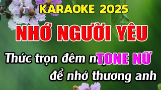 Nhớ Người Yêu Karaoke Tone Nữ Karaoke Giang Organ  Beat Mới [upl. by Acira]