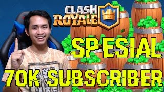 MENYAMBUT 70K SUBSCRIBER GIVEAWAY  TOURNAMENT 2000 GEMS CLASH ROYALE [upl. by Anthea]