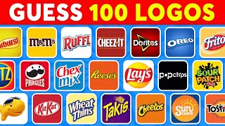 Guess The Snack Logo in 3 Seconds  100 Famous Logos 🍔🍫 Logo Quiz 2024 [upl. by Alleuol]