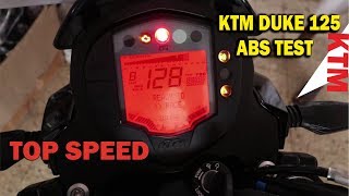 KTM DUKE 125 ABS TEST AND TOP SPEED  BSB VLOGS [upl. by Orville]