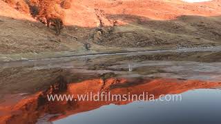 Brahma taal high altitude frozen tarn  sunset in the high Himalaya [upl. by Aicercal]