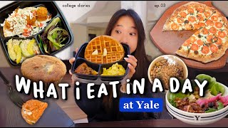 What I eat in a day at Yale still covid College dining hall meals togo [upl. by Irina]