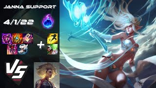 SUPPORT Janna vs Rell  EU Grandmaster Patch 1423 [upl. by Zetrac]