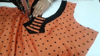 Simple and easy kurti neck design [upl. by Wearing491]