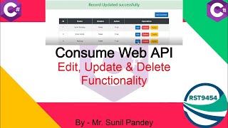 Consume Web API in AspNet Core  Edit Update amp Delete API  HttpClient webapi biharideveloper [upl. by Irok]