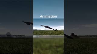 Animation vs Real Life  B2 Crash planecrash [upl. by Eilrebmik]